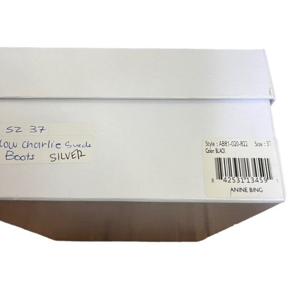 Anine Bing Low Charlie Suede Leather Studded Boot Women Size 37 - Picture 11 of 11